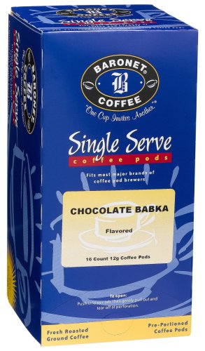 Baronet Coffee Chocolate Babka Mega Coffee Pods, 16-Count Boxes (Pack of 4) by Coffee Pods