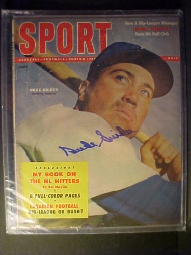 Duke Snider Brooklyn Dodgers Autographed September 1954 Sport Magazine