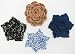 Handmade Mini Removable Flower Pins - Set of 4 - Assorted One-of-a-kind I (Crocheted By Hand)