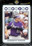 2008 Topps Baseball Cards # 74 Garrett Atkins - Colorado Rockies - MLB Baseball Trading Card in a Protective Screw Down Display Case