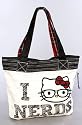 Loungefly The Hello Kitty I Love Nerds Handbag,Bags (Handbags/Totes) for Women