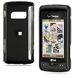 Lg VOYAGER II Env Touch VX-11000 Crystal Rubber Surface phone Cover Case Black (Verizon)