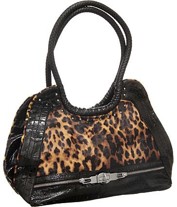 Croco Trim Angelique Leopard Satchel