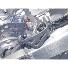 03-05 YAMAHA YZ450F: WORKS CONNECTION REAR BRAKE CALIPER GUARD (NATURAL)