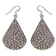 Silver Earrings for Women Handmade Jewelry 2.25 inches (ers261)