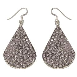 Silver Earrings for Women Handmade Jewelry 2.25 inches (ers261)