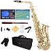 Mendini by Cecilio MAS-30L+92D+PB Rose Gold Brass E Flat Intermediate to Advanced Alto Saxophone with Tuner, Case, Mouthpiece, 10 Reeds and More
