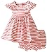 Pippa & Julie Baby-Girls Newborn Pink and White Striped Dress