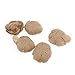 VORCOOL Hessian Burlap Rose Flowers 5 Pack for Christmas Wedding Decoration (Brown)