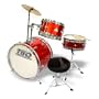 TKO 3-piece Junior Child/Kid's Drum Set - Metallic Red
