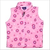 Girls Printed Polar 200 Classic Fleece Vest-Flakes-Flwrs/Pink-12 Month