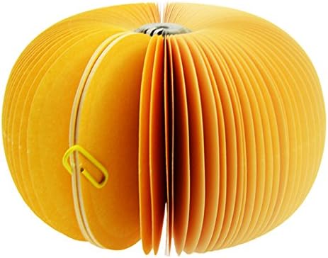 CK-mall Cute 3D Specially Vegetable Design Note Desk Memo Paper Scratch Pad Notepad Sticky Note, Eggplant Onion Cabbage Green Pepper Pumpkin Design (Pumpkin)