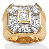 Men's DiamonUltra&trade; Cubic Zirconia 18k/Sterling Silver Ring