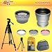 ULTIMATE 10PC LENS SET FOR CANON DC-330 DC-320 DC-310 INCLUDES 3X TELEPHOTO LENS,WIDE LENS,FILTER SET,CASE,TRIPOD+MORE