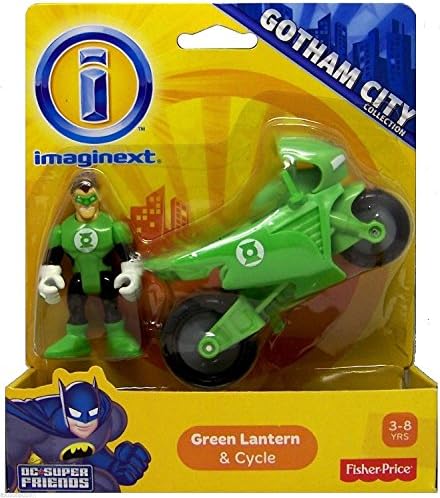 Fisher Price Imaginext DC Gotham City Green Lantern & Cycle NIP