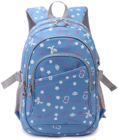 Second Grade Female Child School Backpack Blue