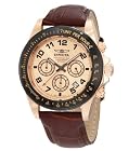 Invicta Men's 10711 Speedway Chronograph Rose Dial Brown Leather Watch