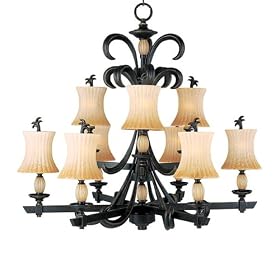 Maxim Lighting Parchment - Burnt Sienna Chandelier
