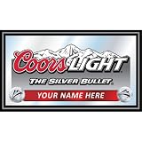 Personalized Coors Light Wood Framed Mirror - BIG