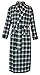 Robes King Classical Sleepwear Men’s 100% Cotton Flannel Shawl Collar Robe, Size Large Extra Large Green