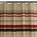 Maytex Meridian Fabric Shower Curtain, Red