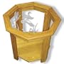 Oak Glass Top End Table With Mallard Ducks Etched Glass - Mallard Ducks End Table Furniture - Unique Mallard Ducks Gift Ideas - Fully Assembled - 22" x 22" x 20" high