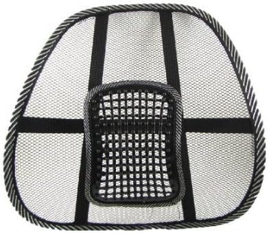 2x Car Seat Chair Massage Back Mesh Ventilate Lumbar Support Cushion Pad Black