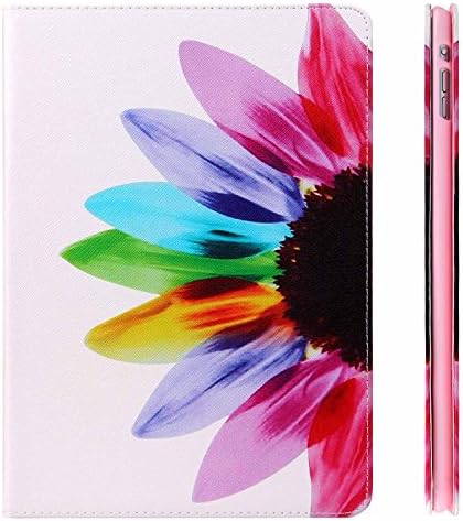 iPad Air Case, iPad Air 2 Case, PU Leather Interesting Extreme Durable and Protective Note Case for iPad Air/Air 2 with Card Slots and Built-in Stand(Crazy Flower)