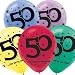 "50" Printed 12in Balloon Assortment 20ct