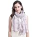 Lina & Lily French Bulldog Dog Print Large Scarf Lightweight (Beige)