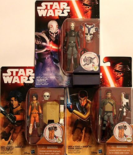 Star Wars Rebels 3.75" Space and Desert Kanan Jarrus Ezra &amp; The Inquisitor - Set of 3 Action Figures
