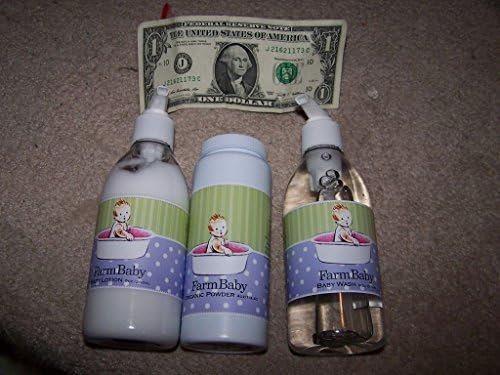 Farm Baby- Products-Lot of 3 items-Organic Baby Powder-baby lotion-baby wash-NH