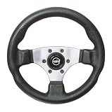 Produkt-Bild: Raid 44345 16 Sportlenkrad hp Sport 340 mm Durchmesser schwarz mit silberner Speiche und perforiertem Griffbereich mit ABE (T&Uuml;V)