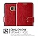 Galaxy S7 Edge Case, VRS Design [Layered Dandy][Wine Red] - [Premium Leather Wallet][Slim Fit] For Samsung S7 Edge