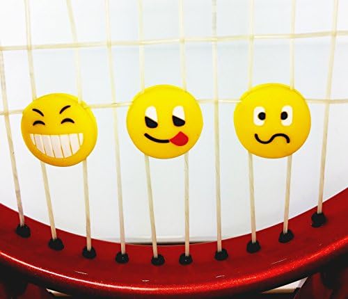 Tennis Vibration Dampeners-Emoji Faces, Tennis Accessories for Kids &Adults, (Pack of 3)