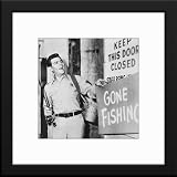 Andy Griffith Custom Framed And Matted B&W Photo (The Andy Griffith Show) Total Size: 20x20 Inches