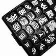Aarco Products HF2.0 2 in. Universal Single Tab White Helvetica Letters