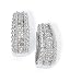 Sterling/Diamond Cable Edge Earrings .25 TW SW-323