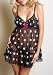 Betsey Johnson Intimates Dot Tricot Babydoll with Matching G-String Sleepwear