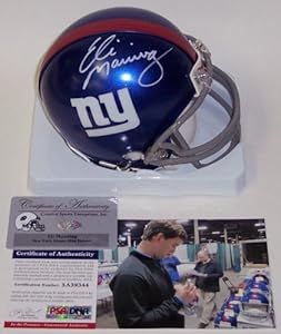 Eli Manning Autographed Hand Signed New York Giants Mini Football Helmet - PSA/DNA