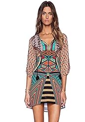 General Print Shift Spring Fall Chiffon Tunic 