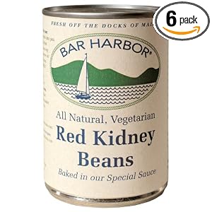 Bar Harbor All Natural Vegetarian Red Kidney Beans, 16-Ounce Cans (Pack of 6) by Bar Harbor