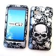 HTC G2 / Vision (T-Mobile) Rubberized Snap On Protector Hard Case "Skullerific" Design