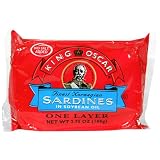 King Oscar Sardines In Soybean Oil, 3.75-Ounce Tins (Pack of 12)