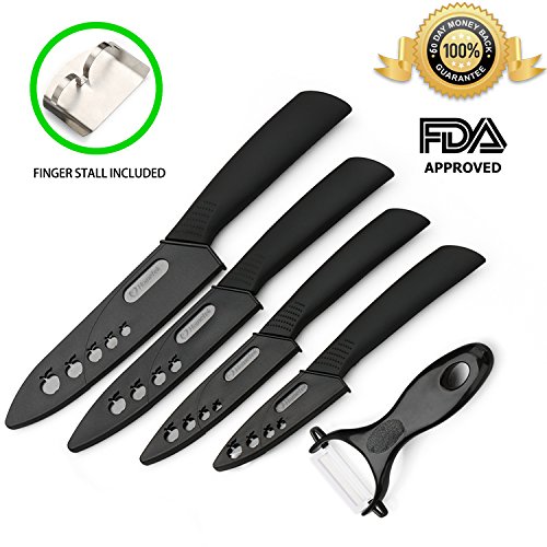 Ceramic Knife, HOMETEK Knife Set With Sheath - 6