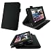 rooCASE Multi-Angle (Black) Vegan Leather Folio Case Cover for Google Nexus 7 Tablet