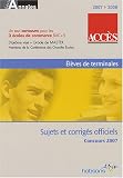 ACCES : Annales du concours 2007