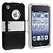 Snap-on Case compatible with Apple iPhone 3G / 3GS , Black with Chrome Stand