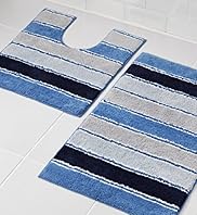 Chelsea Striped Bath Pedestal Mats
