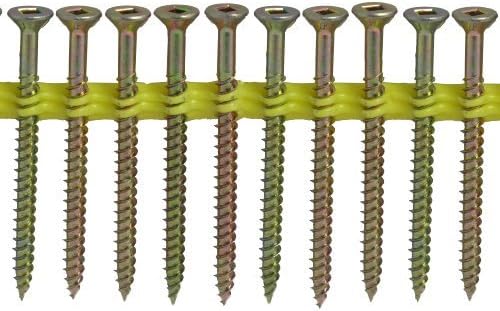 Quik Drive WSNTL3S Wood Screws 3-Inch Course Twin Threads, Yellow Zinc Coating by Quik Drive